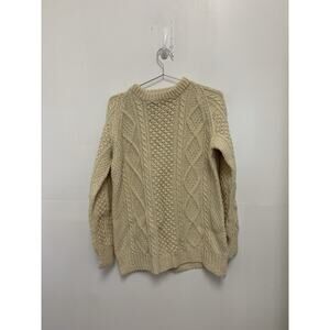 VTG John Molloy Heavy Wool Cable Knit Fisherman Sweater - Mens M/L